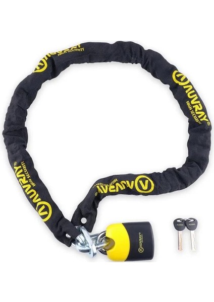 Motosiklet K-Bloc 200 Cm Zincir Kilit Kesilmeye Dayanıklı Motor Kilidi 2 Metre