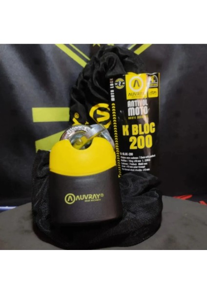 Motosiklet K-Bloc 200 Cm Zincir Kilit Kesilmeye Dayanıklı Motor Kilidi 2 Metre modelleri