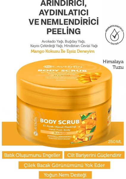 Besleyici Arındırıcı Ve Nemlendirici Vücut Peelingi Mango 250 Ml