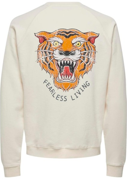 Onsmıchı Lıfe Reg Crew Neck Sweat Krem 22030618 fırsatları