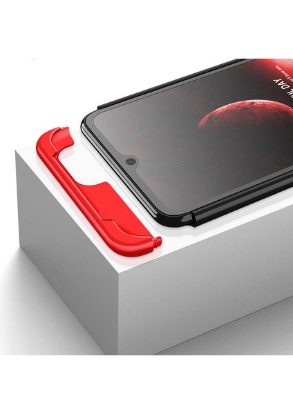 - Samsung Galaxy A12 - Kılıf Parmak izi Yapmayan 3 Parça Ays Kapak - Kırmızı - T16457 modelleri