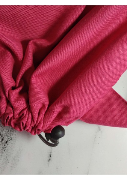 Tekno Trust El Yapımı Duck Kumaş Keten Pembe Askılı Çamaşır Oyuncak Kirli Saklama Torbası 5 Renk 65*45 cm