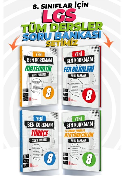 8.Sınıf LGS Tüm Dersler Soru Bankası Seti