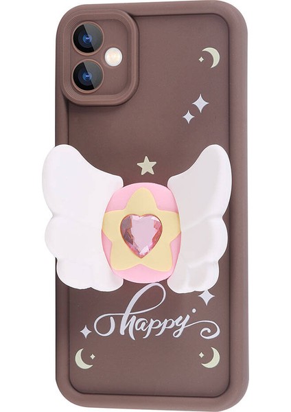 - Samsung Galaxy A05 - Kılıf Kamera Korumalı Figür Tasarımlı Kapya Kapak - Koyu Kahve - T32503 modelleri