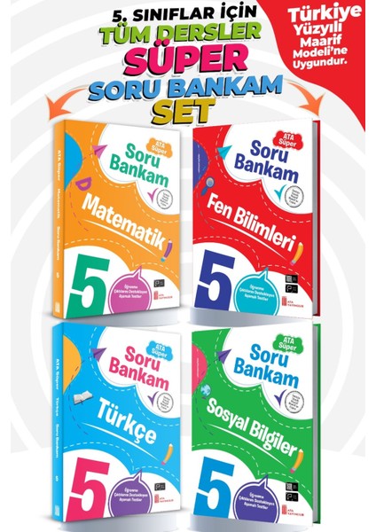 5.Sınıf Tüm Dersler Süper Soru Bankam Set