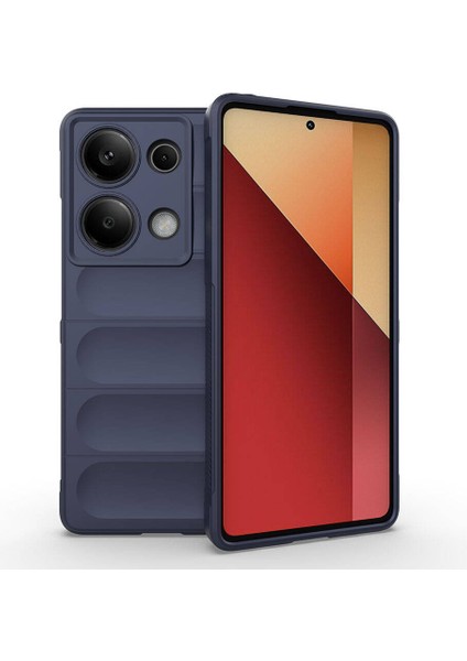 - Xiaomi Redmi Note 13 Pro 4G - Kılıf Esnek TPU Oyuklu Arka Yüzey Tasarımlı Etnik Silikon Kapak - Siyah