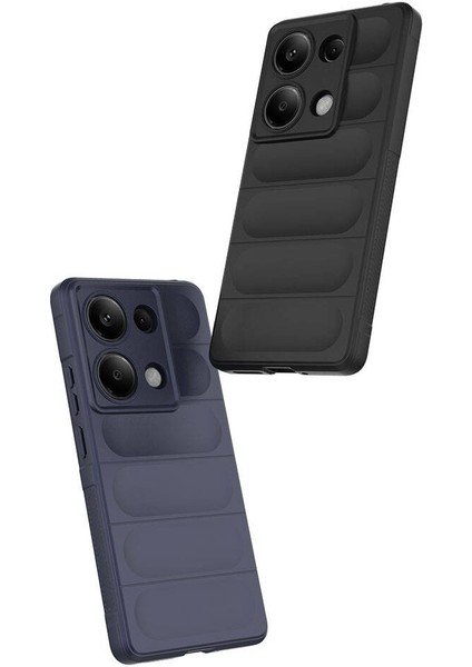 - Xiaomi Redmi Note 13 Pro 4G - Kılıf Esnek TPU Oyuklu Arka Yüzey Tasarımlı Etnik Silikon Kapak - Siyah