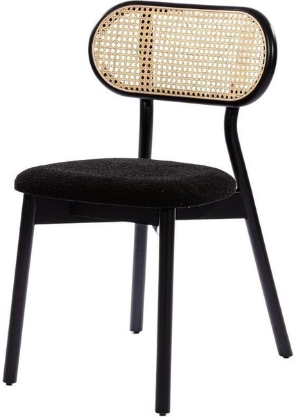 Orpheus Siyah Teddy Hazeranlı Siyah Ahşap Sandalye fırsatları