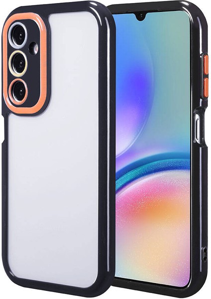 - Samsung Galaxy A05S - Kılıf Kamera Korumalı Renkli Kenar ve Çerçeve Tasarımlı Vitamin Kapak - Siyah - T32430
