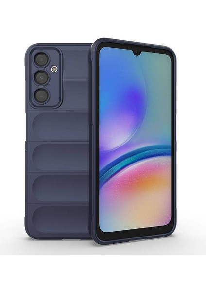 - Samsung Galaxy A05S - Kılıf Esnek TPU Oyuklu Arka Yüzey Tasarımlı Etnik Silikon Kapak - Lacivert - T32590