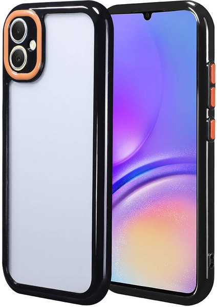 - Samsung Galaxy A05 - Kılıf Kamera Korumalı Renkli Kenar ve Çerçeve Tasarımlı Vitamin Kapak - Siyah - T32428