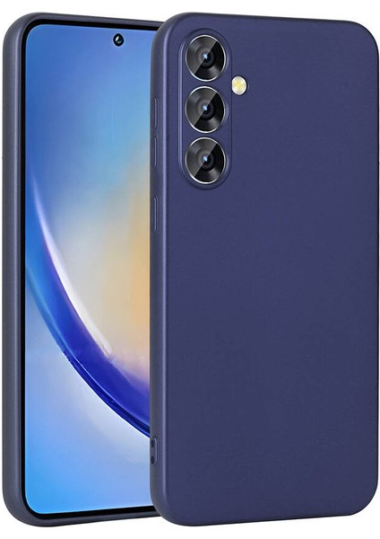 Samsung Galaxy A55 Kılıf Mat Soft Premier Silikon Kapak - Lacivert