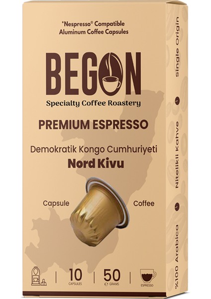 Nord Kivu Nespresso Uyumlu Alüminyum Kapsül Kahve Tanışma Paketi - 30 Adet