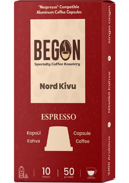 Nord Kivu Nespresso Uyumlu Alüminyum Kapsül Kahve Tanışma Paketi - 30 Adet