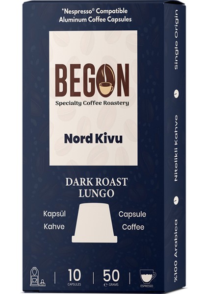 Nord Kivu Nespresso Uyumlu Alüminyum Kapsül Kahve Tanışma Paketi - 30 Adet