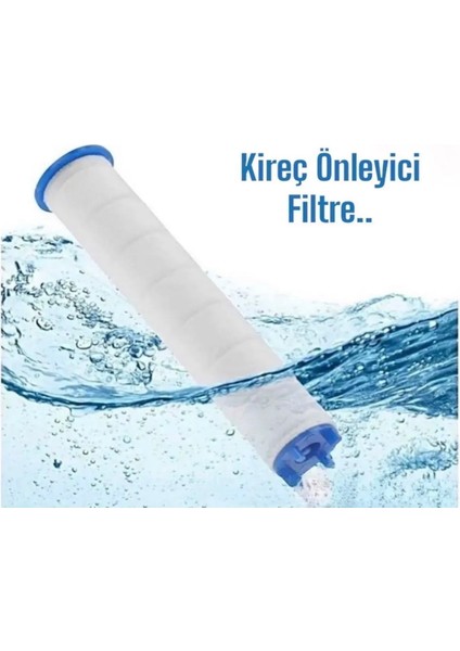 Su Tasarruflu Kireç Önleyici Özellikli 5 Adet Yedek Filtreli Krom Renk Duş Başlığı