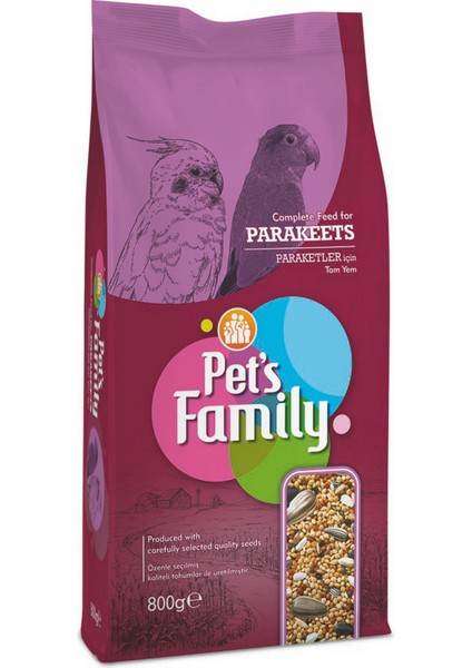 Pets Family Paraket Yemi 800G x 2 Adet 13