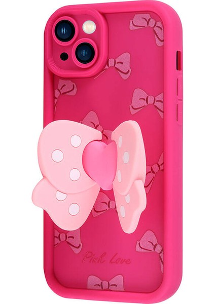 - Apple iPhone 15 - Kılıf Kamera Korumalı Figür Tasarımlı Kapya Kapak - Koyu Kahve - T32513