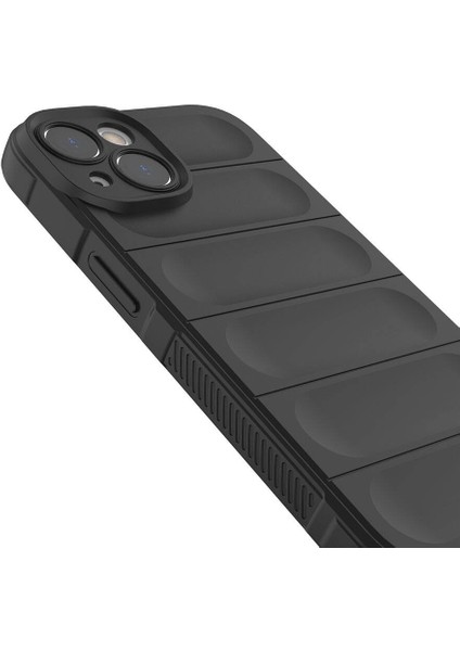 - Apple iPhone 14 - Kılıf Esnek TPU Oyuklu Arka Yüzey Tasarımlı Etnik Silikon Kapak - Kırmızı
