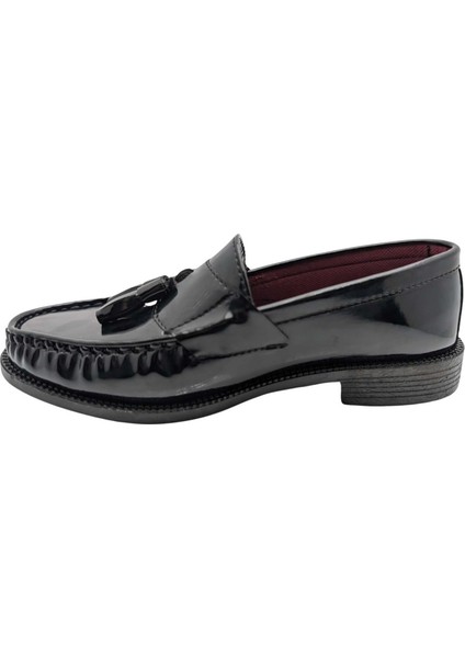Drakar Nomads Erkek Loafer Ayakkabı - Drakar Nomads - Siyah-Rugan - 44