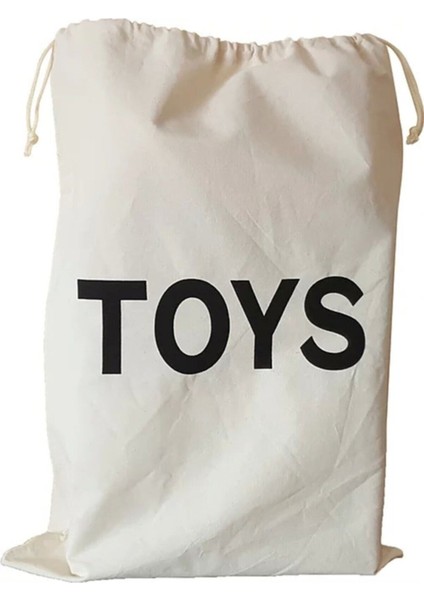 50x70cm Gri Kanvas Toy ve Çamaşır Saklama Torbası, Hacim: 0-19 L