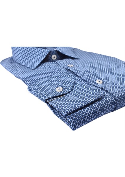 5009640 Vakko Desenli Slim Fit Gömlek/laci-Melanj/40 fiyatları