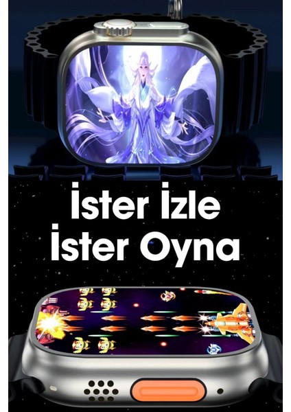 S8 Ultra 4g Sim Kartlı Btk Kayıtlı Distribitör Garantili Akıllı Saat 49MM Amoled Ekran Akıllı Saat