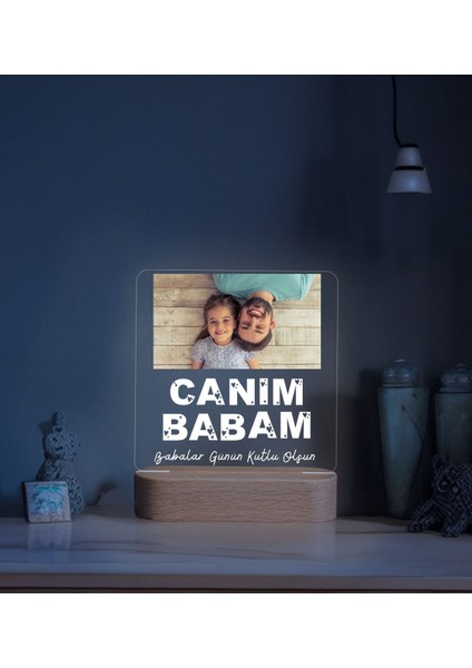 Vera Kids Babalar Günü ,Kişiye Özel Babalar Günü ,İsme Özel Ahşap Gece Lambası,