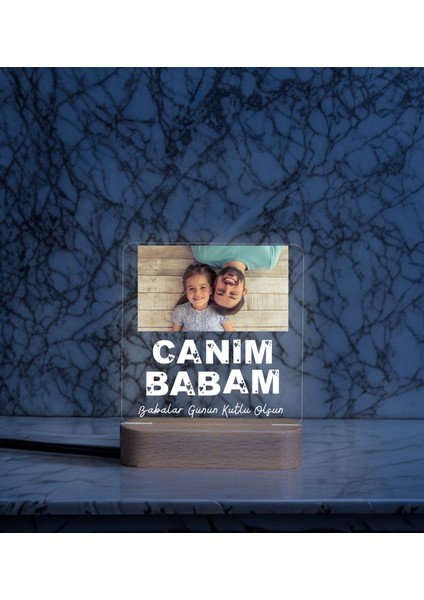 Vera Kids Babalar Günü ,Kişiye Özel Babalar Günü ,İsme Özel Ahşap Gece Lambası,