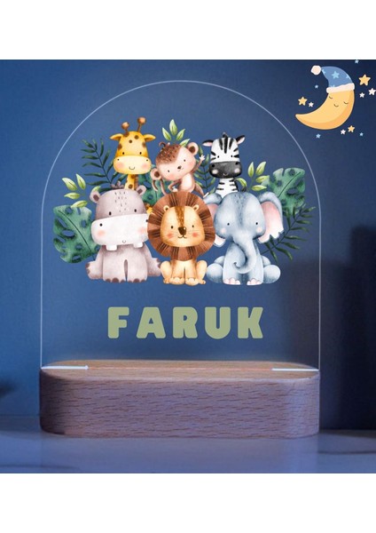 Hoş Geldin Ahşap Gece Lambası ,Yeni Doğan Çocuk Odası Gece Lambası
