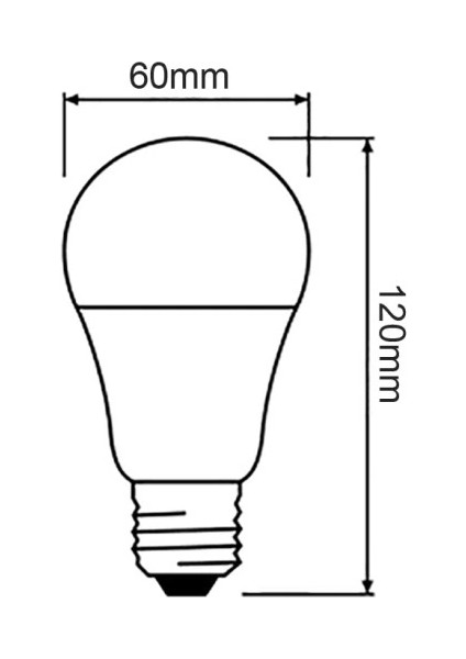 LED Ampul - 1521 Lümen 13 W E-27 6500K Beyaz 3'lü Paket