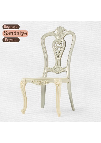 Begonya Sert Plastik Ahşap Koltuk Bahçe Balkon Mutfak Yemek Masası Sandalyesi