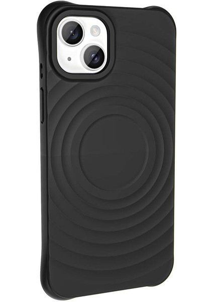 - Apple iPhone 14 Plus - Magsafe Şarj Özellikli Airbagli Mat Görünümlü Hepi Kapak - Siyah - T32162