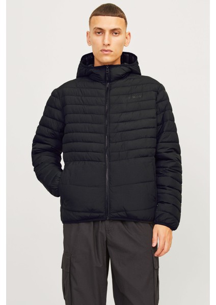 Jjestate Packable Puffer Siyah Erkek Ceket
