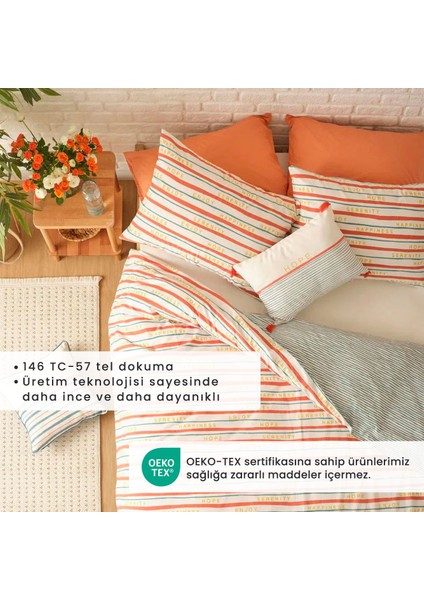 Bella Maison %100 Pamuk Ranforce Serenity King Size Nevresim Seti (240X220 Cm)