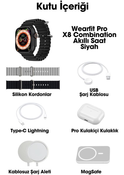 X8 Combination Akıllı Saat 49MM Tft Ekran Akıllı Kol Saati