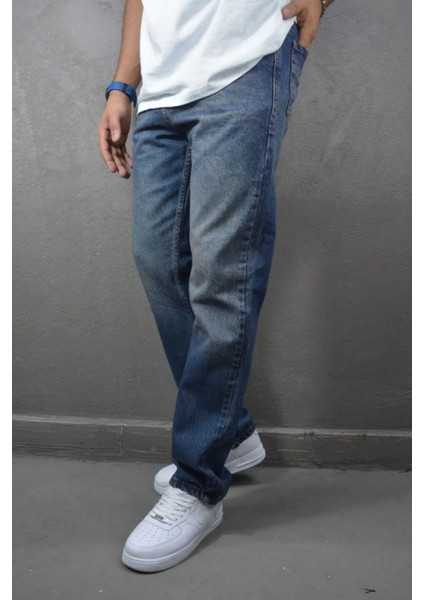 Baggy Kalıp Erkek Kot Jean Pantolon
