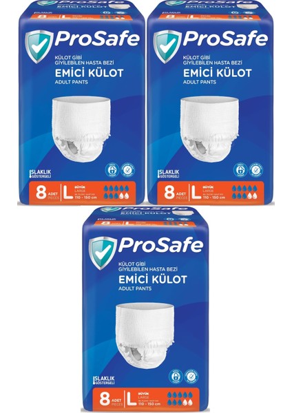 Emici Külot Hasta Bezi Büyük-Large 24 Adet (3pk*8)