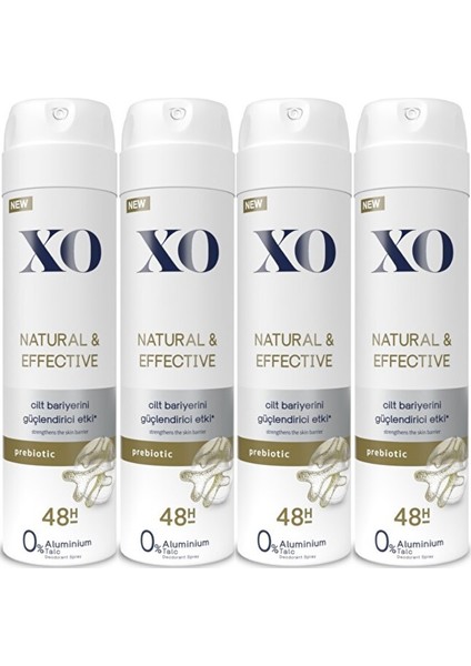 Deodorant Natural & Effective 150 ml x 4 adet