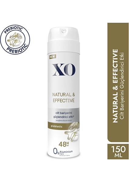 Deodorant Natural & Effective 150 ml x 4 adet