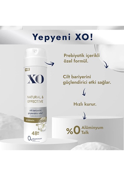 Deodorant Natural & Effective 150 ml x 4 adet