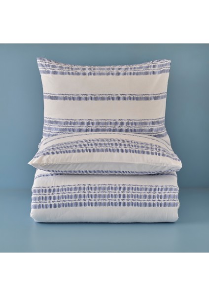 Pamuk Saten Marine King Size Nevresim Seti Mavi (240X220 Cm)