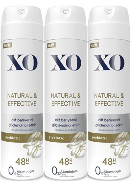 Deodorant Natural & Effective 150 ml x 3 adet