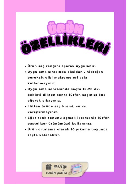 Mor Renkli Saç Boyası 250 Ml X2 Adet Su Bazlı Violet Hair Dye fiyatları