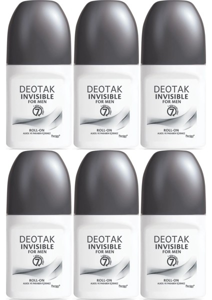Roll-On 35 ml Invisible Erkek x 6 adet