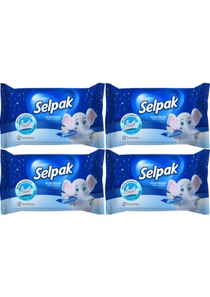 Islak Cep Mendil 10 Yaprak Klasik (4 Lü Set)