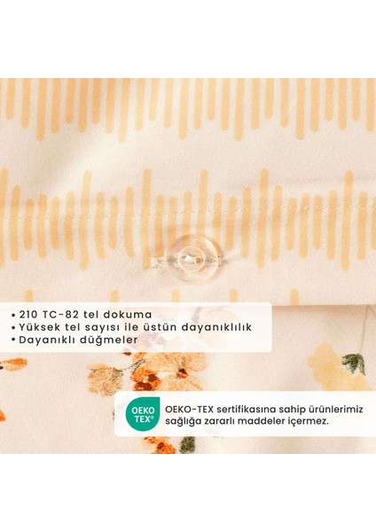 %100 Pamuk Saten Leora King Size Nevresim Seti Somon (240X220 Cm) modelleri