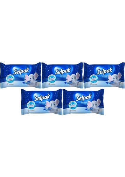 Islak Cep Mendil 10 Yaprak Klasik (5 Li Set)