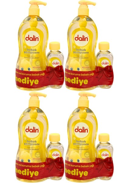 Bebek Şampuanı Klasik 700ML Pompalı + Bebek Yağı 100ML (Nem Koruma) (4 Lü Set)