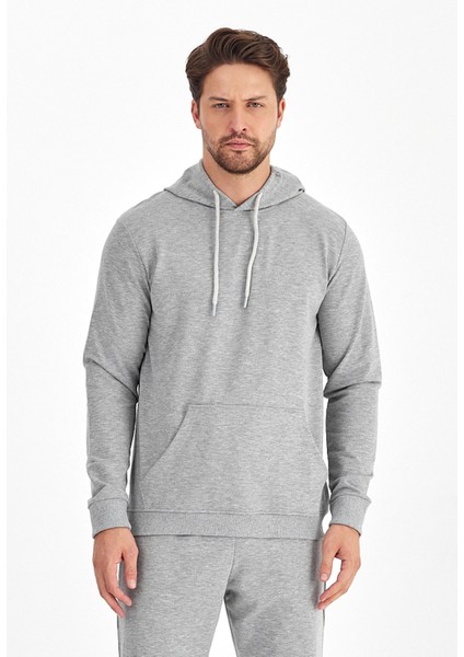 Erkek Kapüşonlu Mevsimlik Sweatshirt